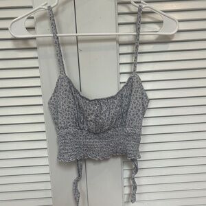 hollister floral tank top